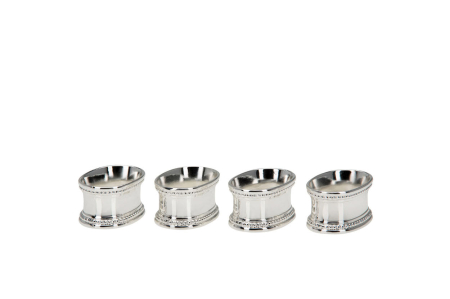 OCAZII - Set 4 inele argintate servet ovale