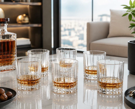 CADOURI - Set 6 pahare whisky LINES