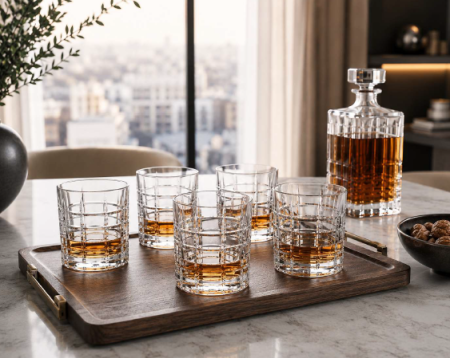 CADOURI - Set 6 pahare whisky SQUARE