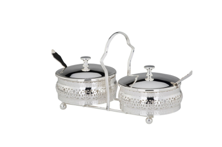 ACCESORII SERVIRE - Set argintat Brittany 2 boluri cu lingurite