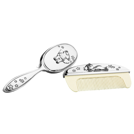 COPII - Set argintat perie cu pieptene Twinkle