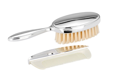 Set argintat perie si pieptan copii [1]