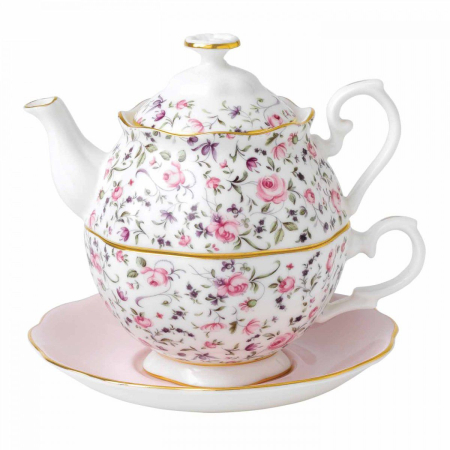 ROYAL ALBERT - Set ceai Tea for One (ceasca + ceainic) Confetti