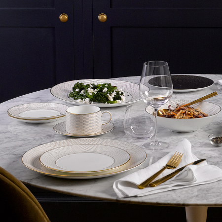 Set masa portelan Wedgwood, colectia Arris White & Gold, ptr 6 persoane, 24 piese [4]