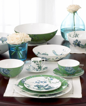 PORȚELAN - Set masa din portelan bone china Wedgwood colectia Chinoiserie White – pentru 12 persoane