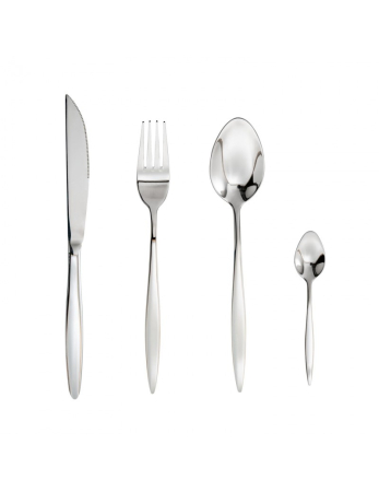 TROFEE - Set tacamuri pentru 6 persoane inox argintii