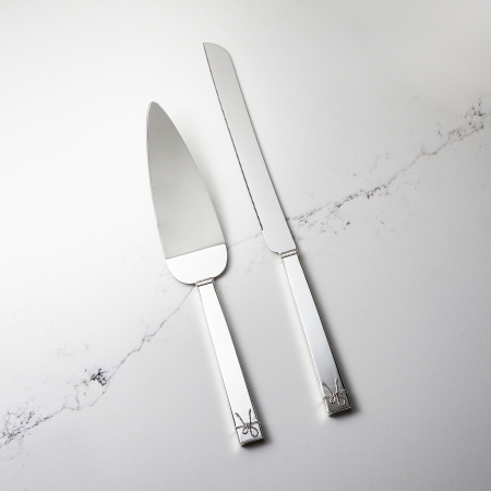 ARGINT - Set tort Love Knots Silver