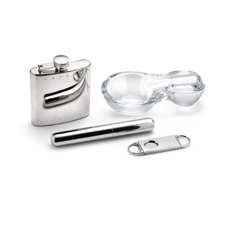 Set trabuc argintat cutter scrumiera si recipient bauturi Diamond [1]
