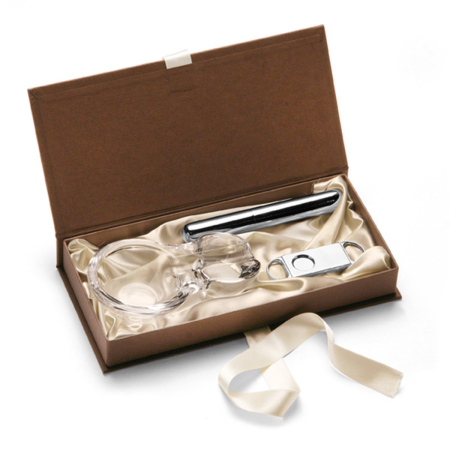 OCAZII - Set trabuc argintat cutter si scrumiera