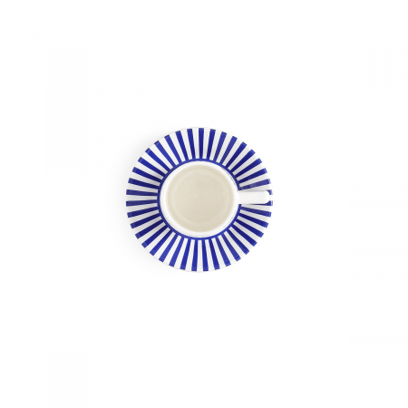 Steccato Blue cu dungi ceasca si farfurie espresso [1]