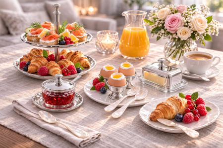 Suport etajat cu 2 nivele argintat simplu [1]