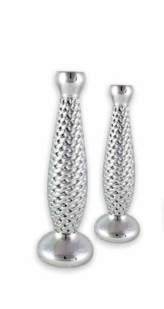 SFESNICE SI SUPORTURI LUMANARI - Suport lumanare argintat H 23 cm Chain