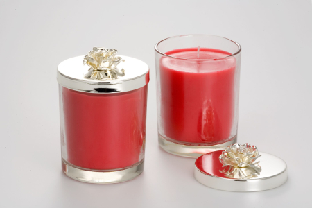 OBIECTE DECORATIVE - Suport lumanare mare cu trandafir