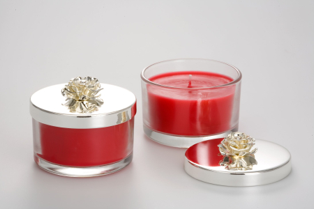 OBIECTE DECORATIVE - Suport lumanare mic cu trandafiri