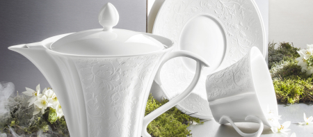 Swan Satin White ceainic/cafetiera [3]