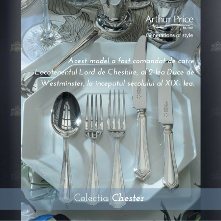 FĂRĂ CATEGORIE - Tacamuri argintate set 6 persoane (44 piese)