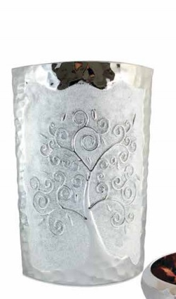 VAZE DECORATIVE - Vaza argintata Albero H 32 cm