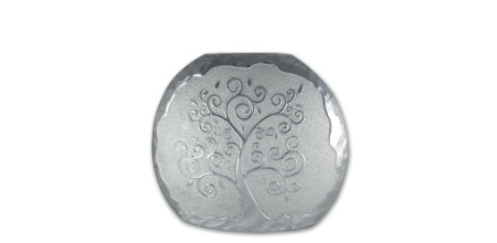 VAZE DECORATIVE - Vaza argintata rotunda 30cm colectia Albero