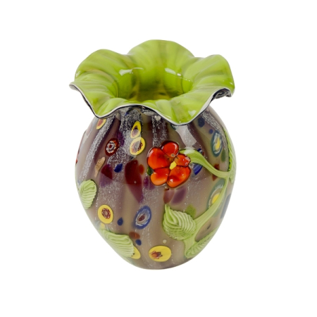 Vaza Flora multicolor sticla 21x28cm [3]