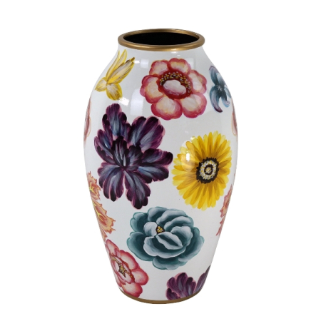 Vaza Flowers portelan pictat manual, 22x22x40 cm [2]