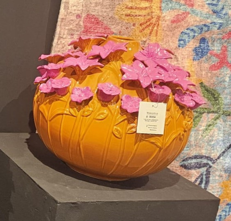 SUB 2000 - Vaza Verano, orange/pink stoneware 34x29.5 cm