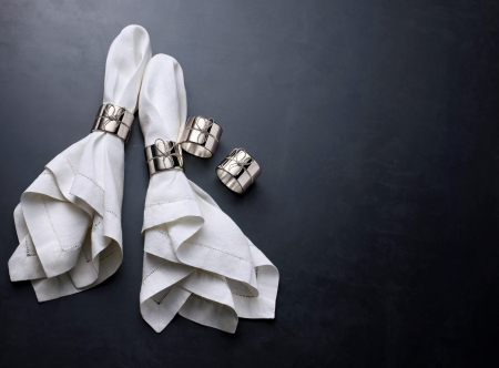 LOVE KNOTS SILVER - VeraWangLoveKnots set 4 inele servet