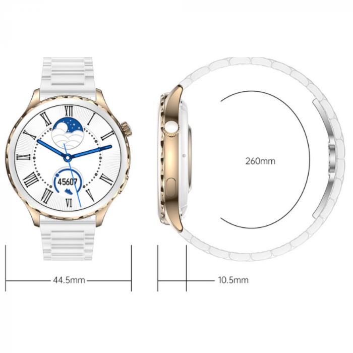 Ceas Smartwatch AZeira®, Multi-Sport, Bluetooth Call, Memento, Selfie la distanta, Notificari, Analiza somnului, Frecventa cardiaca, Tensiune, IP67, Ecran IPS LCD 1,32 inch, IOS si Android [26]