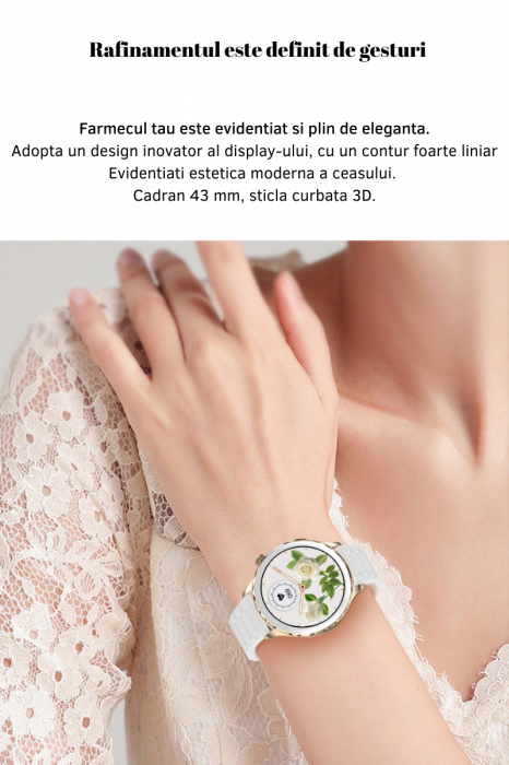 Ceas Smartwatch AZeira®, Multi-Sport, Bluetooth Call, Memento, Selfie la distanta, Notificari, Analiza somnului, Frecventa cardiaca, Tensiune, IP67, Ecran IPS LCD 1,32 inch, IOS si Android [20]