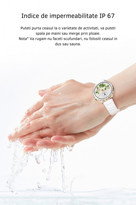 Ceas Smartwatch AZeira®, Multi-Sport, Bluetooth Call, Memento, Selfie la distanta, Notificari, Analiza somnului, Frecventa cardiaca, Tensiune, IP67, Ecran IPS LCD 1,32 inch, IOS si Android [23]