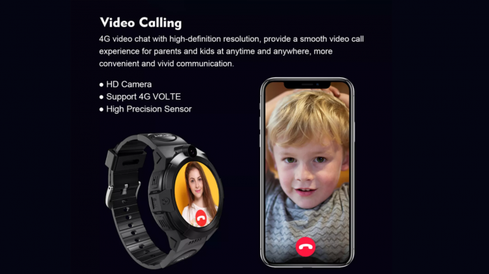 Ceas Smartwatch Sport copii GPS 4G, cu localizare GPS, WIFI, Buton SOS, Camera foto frontala, Functie Telefon, Monitorizare spion, Ecran rotund IPS Touch Screen 1.28inch [10]