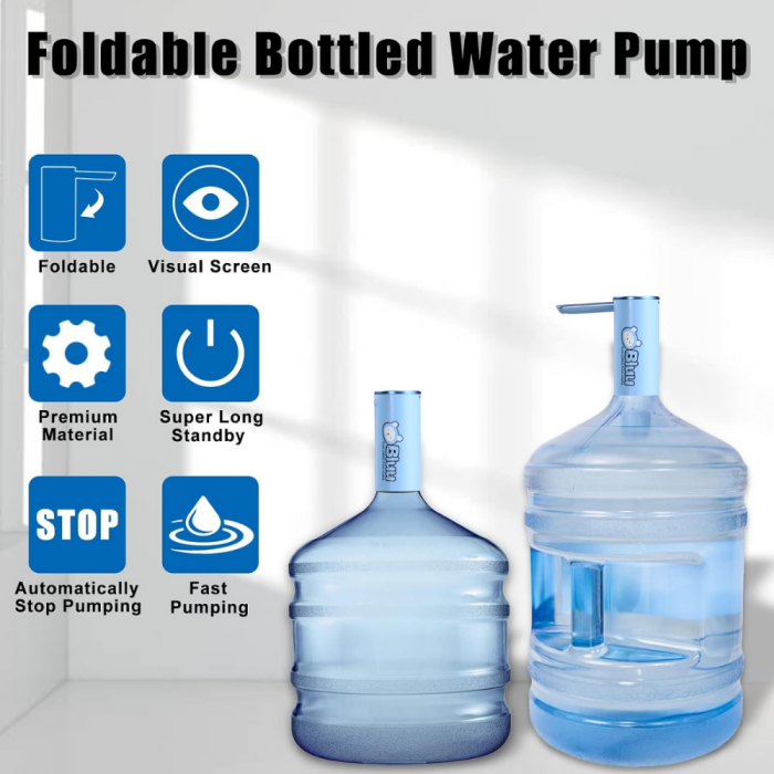 Pompa electrica apa cu afisaj LED AZeira®, Ecran digital, Indicator nivel baterie, Dozarea cantitatii de apa, Compatibil cu bidoane de apa de 5L/10L/15L/20L [5]