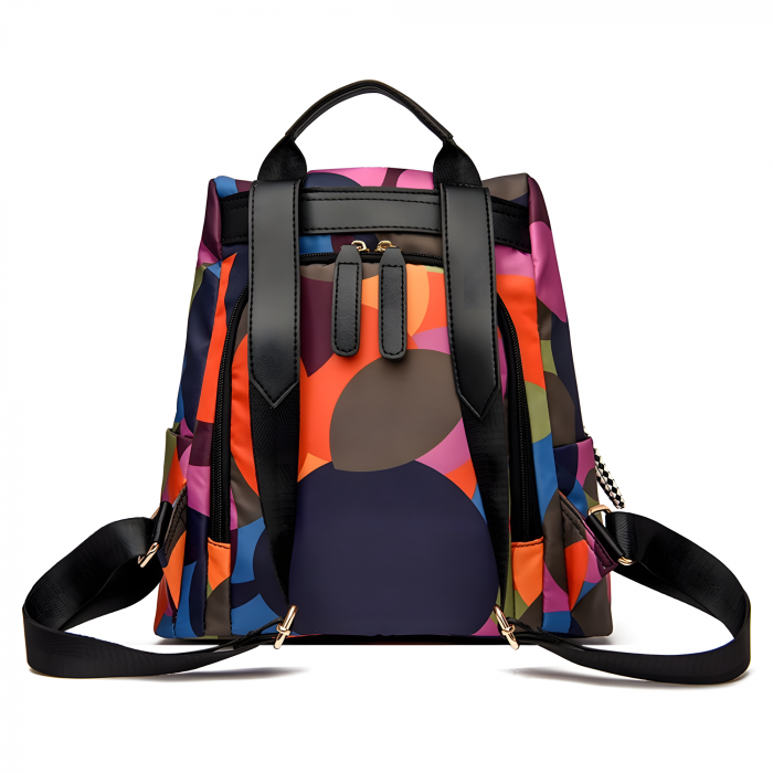 Rucsac de dama Curcubeu AZeira®, antifurt, impermeabil, usor, stil casual, Multicolor [9]