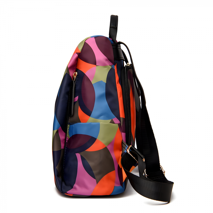 Rucsac de dama Curcubeu AZeira®, antifurt, impermeabil, usor, stil casual, Multicolor [10]