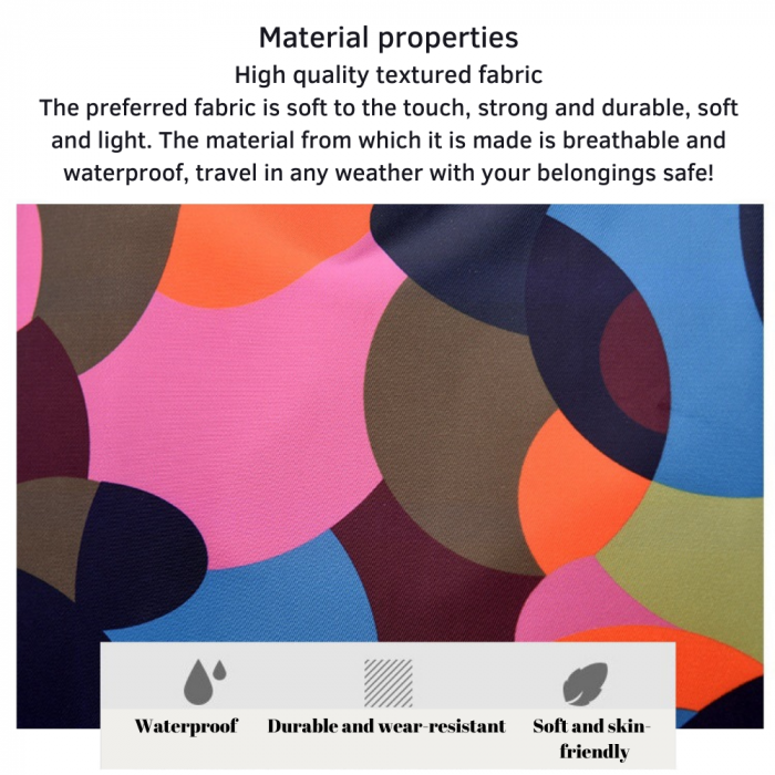 Rucsac de dama Curcubeu AZeira®, antifurt, impermeabil, usor, stil casual, Multicolor [4]