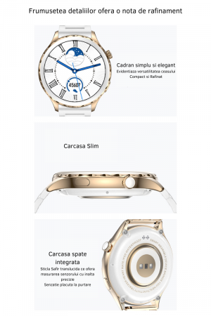 Ceas Smartwatch AZeira®, Multi-Sport, Bluetooth Call, Memento, Selfie la distanta, Notificari, Analiza somnului, Frecventa cardiaca, Tensiune, IP67, Ecran IPS LCD 1,32 inch, IOS si Android [21]