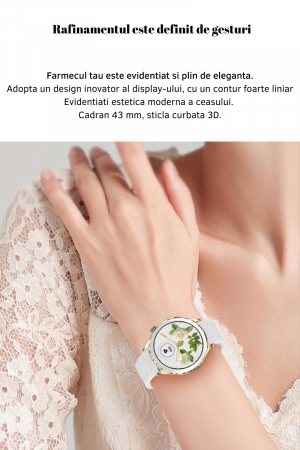 Ceas Smartwatch AZeira®, Multi-Sport, Bluetooth Call, Memento, Selfie la distanta, Notificari, Analiza somnului, Frecventa cardiaca, Tensiune, IP67, Ecran IPS LCD 1,32 inch, IOS si Android [19]