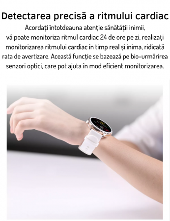 Ceas Smartwatch AZeira®, Multi-Sport, Bluetooth Call, Memento, Selfie la distanta, Notificari, Analiza somnului, Frecventa cardiaca, Tensiune, IP67, Ecran IPS LCD 1,32 inch, IOS si Android [6]