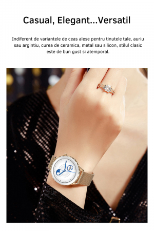 Ceas Smartwatch AZeira®, Multi-Sport, Bluetooth Call, Memento, Selfie la distanta, Notificari, Analiza somnului, Frecventa cardiaca, Tensiune, IP67, Ecran IPS LCD 1,32 inch, IOS si Android [23]