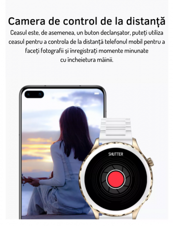 Ceas Smartwatch AZeira®, Multi-Sport, Bluetooth Call, Memento, Selfie la distanta, Notificari, Analiza somnului, Frecventa cardiaca, Tensiune, IP67, Ecran IPS LCD 1,32 inch, IOS si Android [13]