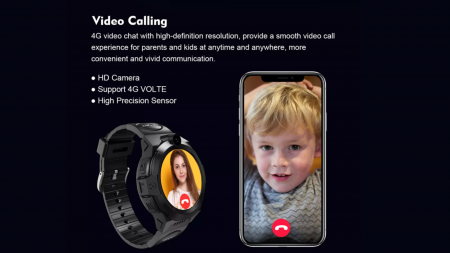 Ceas Smartwatch Sport copii GPS 4G, cu localizare GPS, WIFI, Buton SOS, Camera foto frontala, Functie Telefon, Monitorizare spion, Ecran rotund IPS Touch Screen 1.28inch [9]