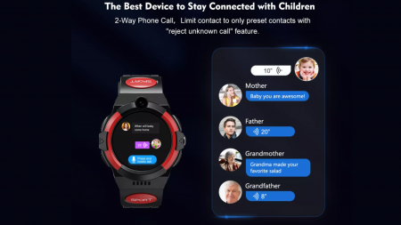 Ceas Smartwatch Sport copii GPS 4G, cu localizare GPS, WIFI, Buton SOS, Camera foto frontala, Functie Telefon, Monitorizare spion, Ecran rotund IPS Touch Screen 1.28inch [8]