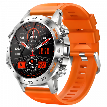 Smartwatch-uri - Ceas Smartwatch ULTRA Sport AZeira®, Antisocuri, Carcasa Metalica, Ecran IPS Ultra, IOS/Android, Bluetooth, Apelare Telefon, Aplicatii Social Media, Rezolutie 360x360 pixeli, Autonomie 7 zile, 100+ Sporturi, Impermeabil IP68, Full Touch Screen