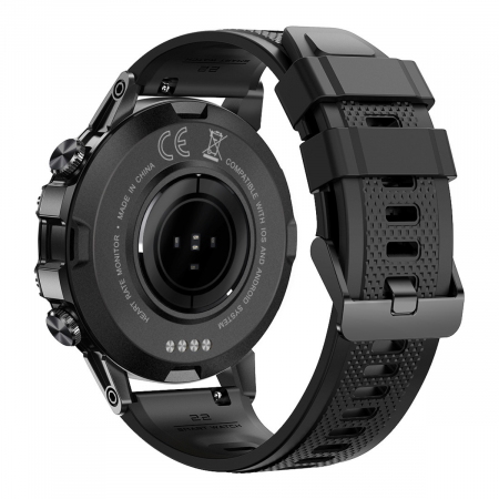 Ceas Smartwatch ULTRA Sport AZeira®, Antisocuri, Carcasa Metalica, Ecran IPS Ultra, IOS/Android, Bluetooth, Apelare Telefon, Aplicatii Social Media, Rezolutie 360x360 pixeli, Autonomie 7 zile, 100+ Sporturi, Impermeabil IP68, Full Touch Screen [1]