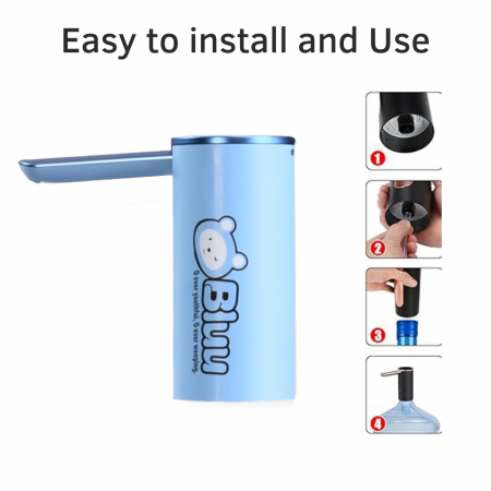 Pompa electrica apa cu afisaj LED AZeira®, Ecran digital, Indicator nivel baterie, Dozarea cantitatii de apa, Compatibil cu bidoane de apa de 5L/10L/15L/20L [7]