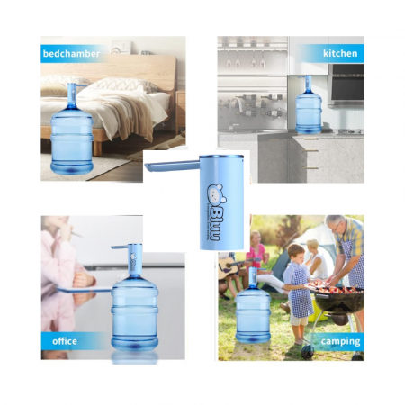 Pompa electrica apa cu afisaj LED AZeira®, Ecran digital, Indicator nivel baterie, Dozarea cantitatii de apa, Compatibil cu bidoane de apa de 5L/10L/15L/20L [6]