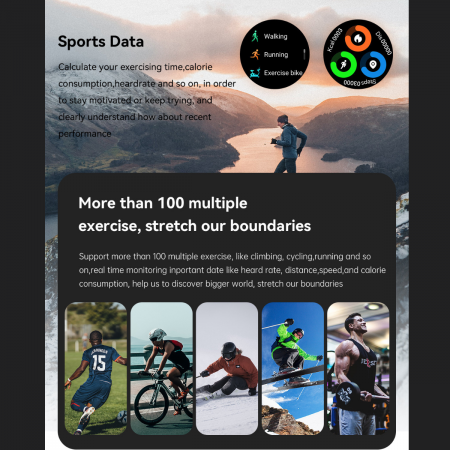 Ceas Smartwatch ULTRA Sport AZeira®, Antisocuri, Carcasa Metalica, Ecran IPS Ultra, IOS/Android, Bluetooth, Apelare Telefon, Aplicatii Social Media, Rezolutie 360x360 pixeli, Autonomie 7 zile, 100+ Sporturi, Impermeabil IP68, Full Touch Screen [6]