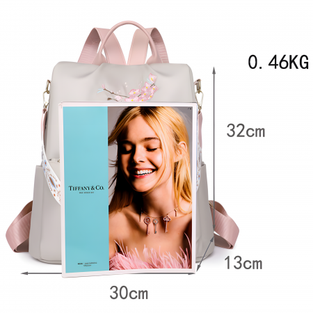 Rucsac dama 2in1 cu Broderie in relief AZeira®, Anti-furt, Versatil, Impermeabil, Material usor si fin de calitate superioara, 32*30*13 CM [6]