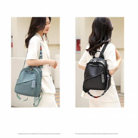 Rucsac Dama Oblic AZeira®, Piele Ecologica Premium, Versatil, Impermeabil, Usor, dimensiuni 30x25x9 CM [7]