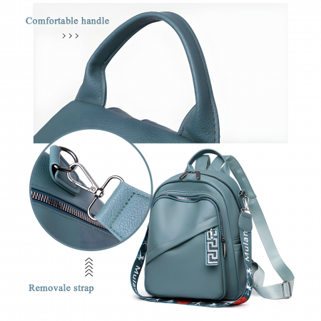 Rucsac Dama Oblic AZeira®, Piele Ecologica Premium, Versatil, Impermeabil, Usor, dimensiuni 30x25x9 CM [3]