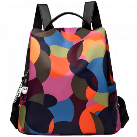 Rucsacuri - Rucsac de dama Curcubeu AZeira®, antifurt, impermeabil, usor, stil casual, Multicolor